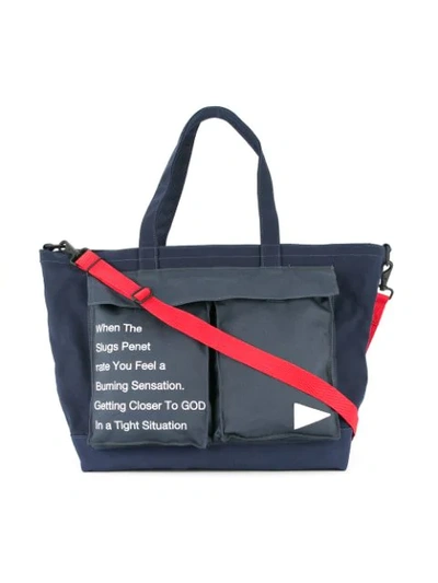 Shop Makavelic Rico Helmet Tote Bag In Blue