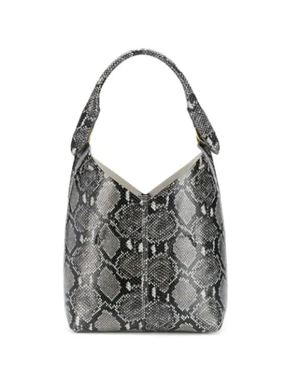 Shop Anya Hindmarch Python Print Small Build A Bag In Black