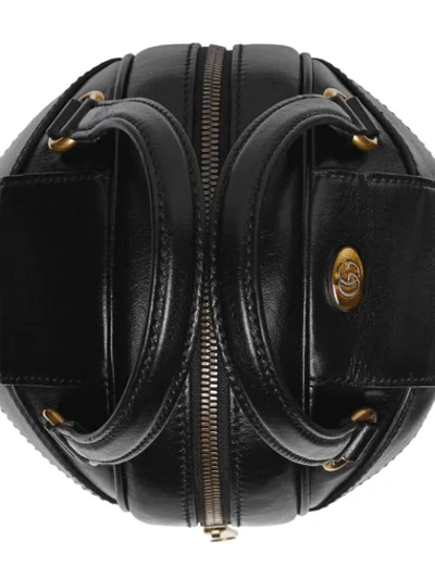 Shop Gucci Basketball Shaped Mini Shoulder Bag In Black