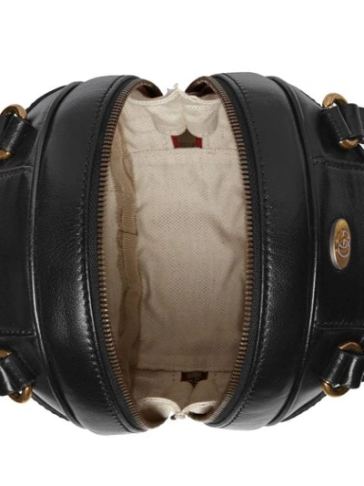 Shop Gucci Basketball Shaped Mini Shoulder Bag In Black