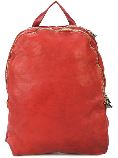 Shop Guidi Minimal Backpack In Red