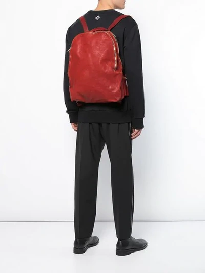 Shop Guidi Minimal Backpack In Red