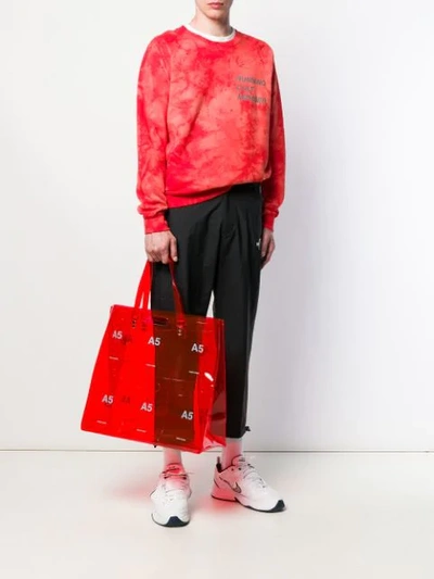 Nana-nana A5 Panelled Tote In Red