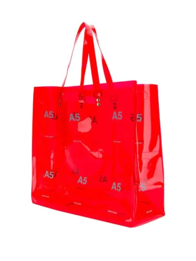 Nana-nana A5 Panelled Tote In Red