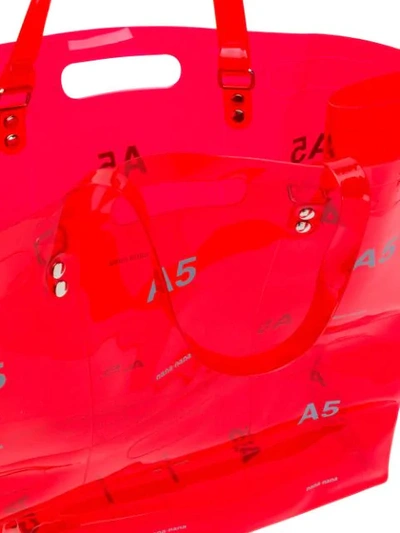 Nana-nana A5 Panelled Tote In Red