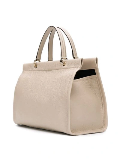 Shop Ferragamo Gancini Motif Tote In Neutrals