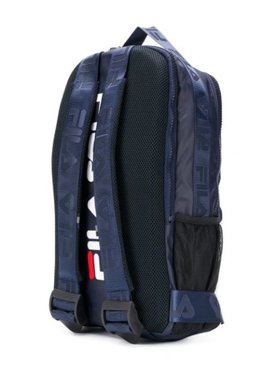 Shop Fila Front Logo Backpack In Blue