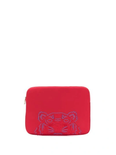Shop Kenzo Tiger Laptop Bag In Red