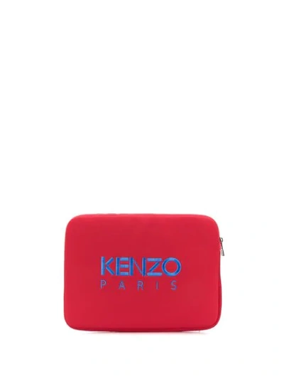 Shop Kenzo Tiger Laptop Bag In Red