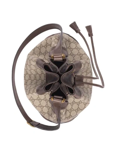 Shop Gucci Ophidia Gg Bucket Bag In Neutrals
