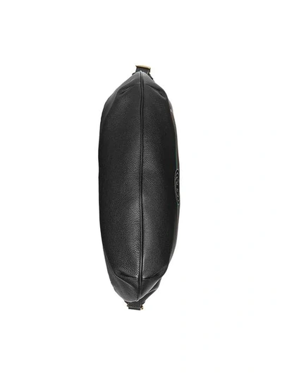 Shop Gucci Logo Printed Shoulder Bag In Black