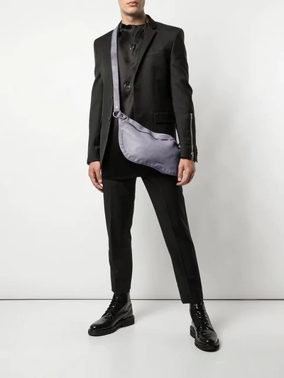 Shop Guidi Soft Crossbody Bag In Grey