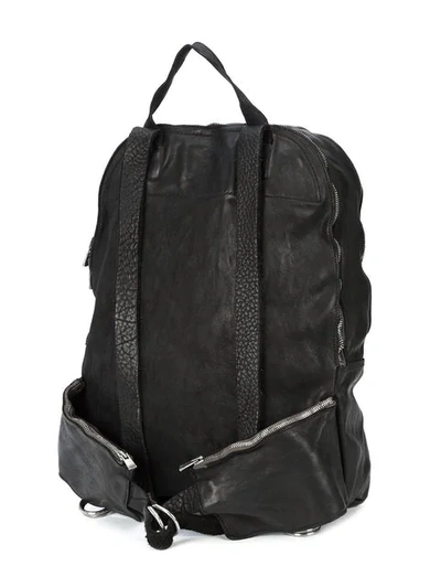 Shop Guidi Zipped Minimal Backpack In Black