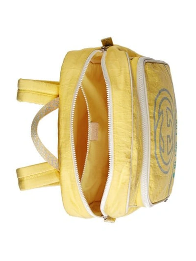 Shop Gucci Medium Backpack With Interlocking G Print In Yellow