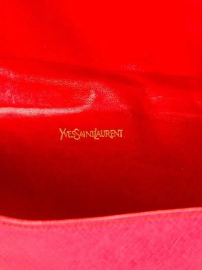 Pre-owned Saint Laurent Clutch Bag In Red
