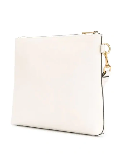 Shop Gucci Medium  Print Clutch - White