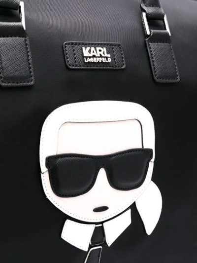 KARL LAGERFELD K/IKONIK WEEKENDER旅行包 - 黑色