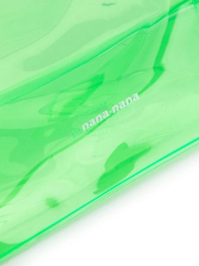 Shop Nana-nana Transparent Tote Bag In Green