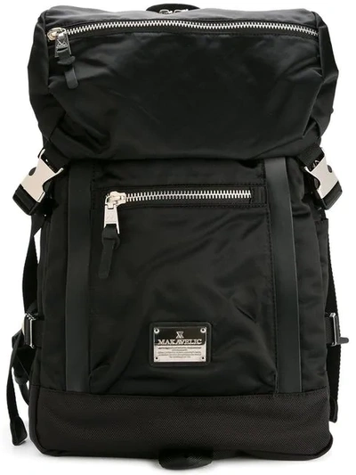 Shop Makavelic Zip Detail Backpack In Black