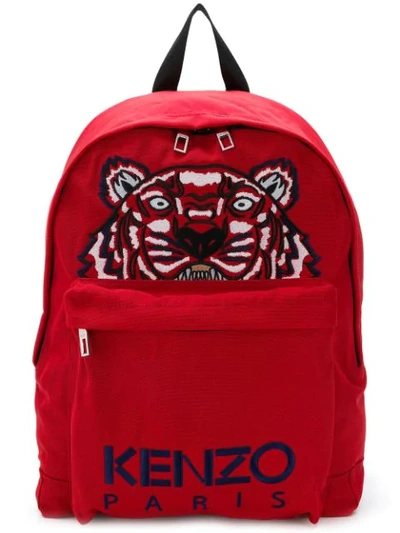 Shop Kenzo Tiger Backpack - Red