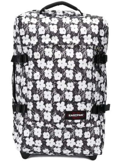 Shop Eastpak Floral Print Pull Bag In Black