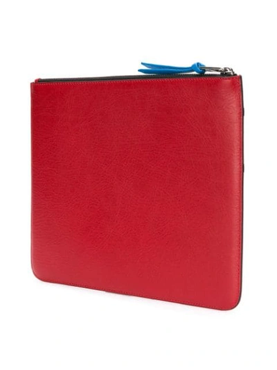 Shop Givenchy Logo Stripe Pouch In Red