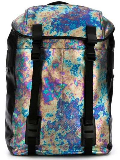 Shop Lanvin Oil Slick Backpack In Blue