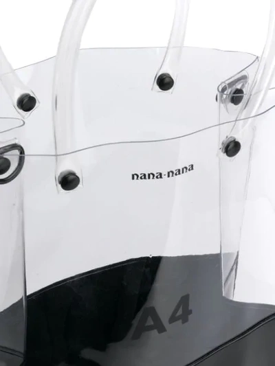 Shop Nana-nana A4 Pvc Tote In Black