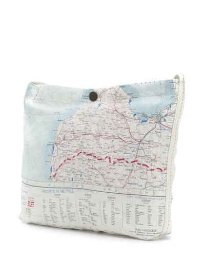 Shop Raeburn Small Silk Maps Shoulder Bag In White