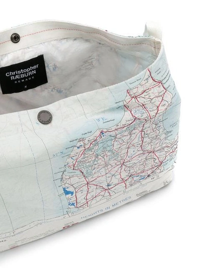 Shop Raeburn Small Silk Maps Shoulder Bag In White