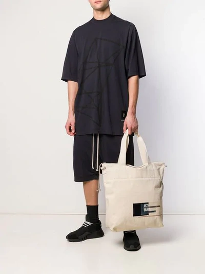 Shop Rick Owens Drkshdw Aliens Tote Bag In Neutrals