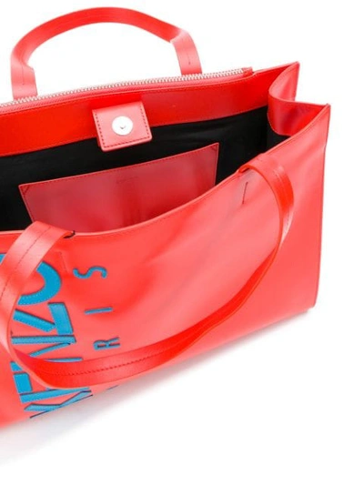 Shop Kenzo Small Logo Tote Bag - Red