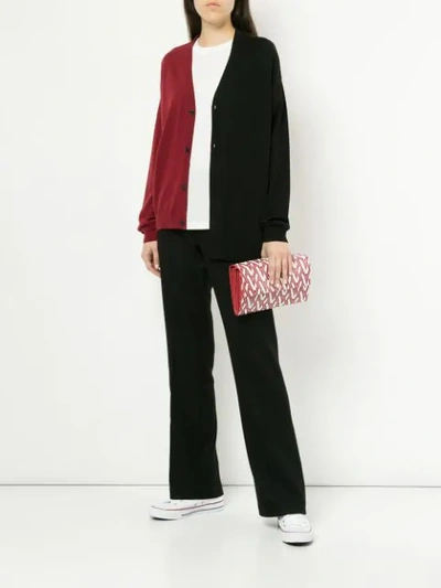 Shop Ports V Two Tone Clutch Bag In Red