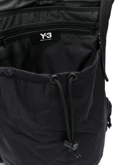 Shop Y-3 Logo Printed Backpack In Black