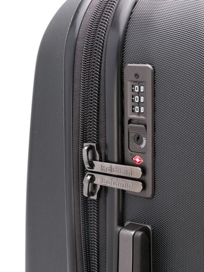 Shop Baldinini Set 315 Logo Embossed Suitcase In Black
