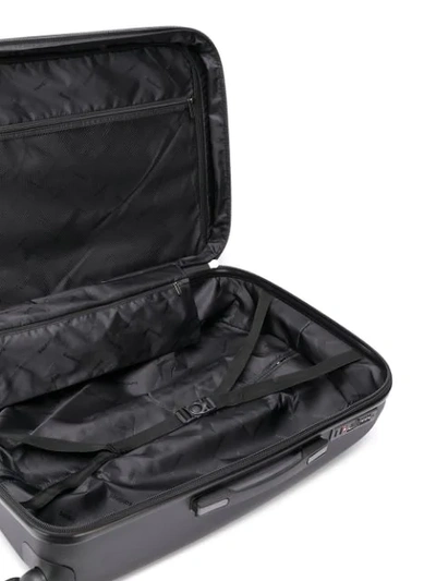 Shop Baldinini Set 315 Logo Embossed Suitcase In Black