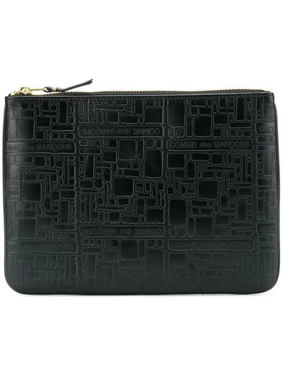 Comme Des Garçons Textured Pochette In Black