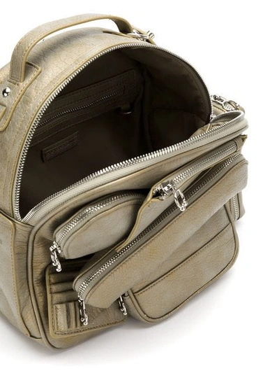 Shop À La Garçonne Multi Pocket Backpack In Metallic
