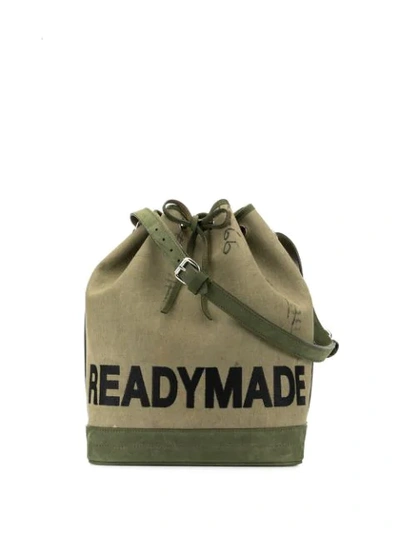 Shop Readymade Canvas-beuteltasche In Green