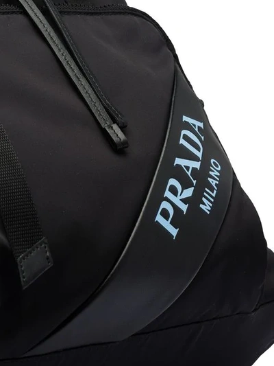 Shop Prada Technical Logo Backpack In Black