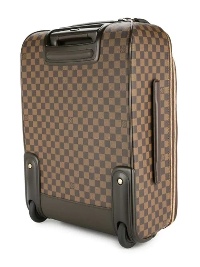 Pre-owned Louis Vuitton  Pegase 55 Business Luggage Bag In Brown