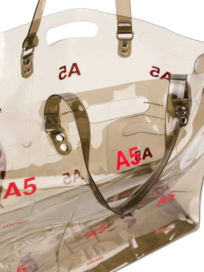 Nana-nana A5 Panelled Tote In Grey