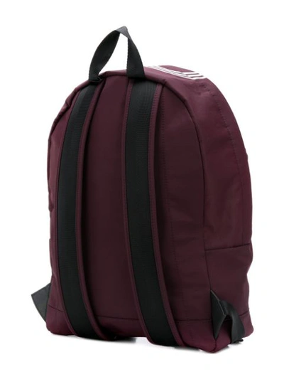 Shop Kenzo Logo Zipped Backpack - Red