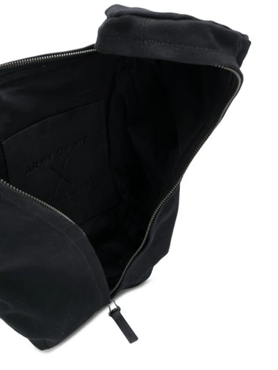 Shop Army Of Me X Miranda Kaloudis Leather Messenger Bag - Black