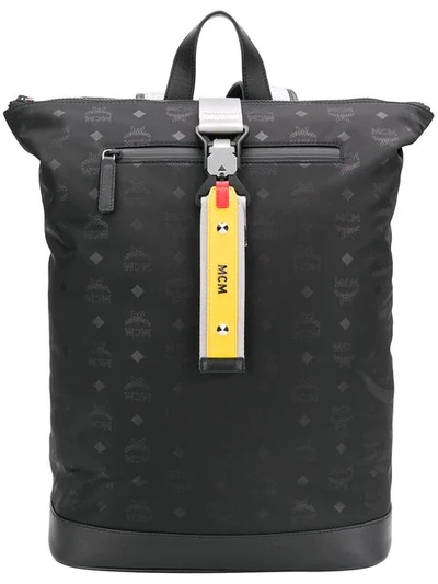 Shop Mcm Resnick Monogram Backpack - Black