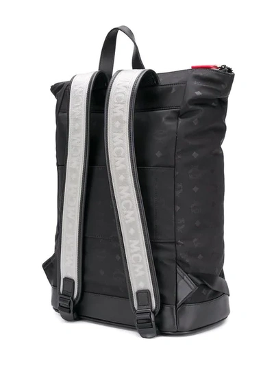 Shop Mcm Resnick Monogram Backpack - Black