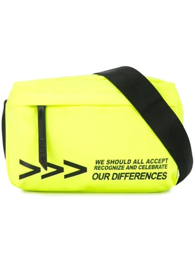 Shop Ports V Slogan Zipped Belt Bag In Yellow