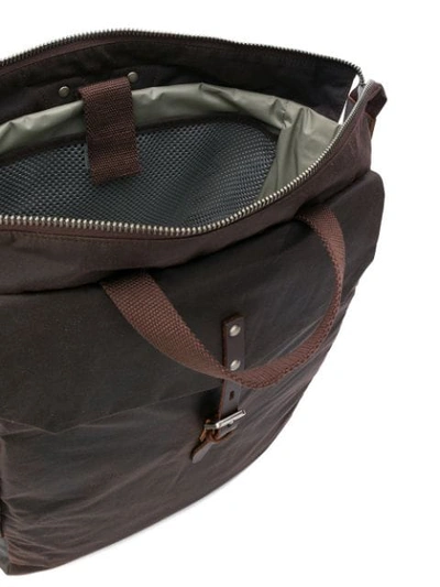 Shop Ally Capellino Fin Waxed Rucksack In Brown