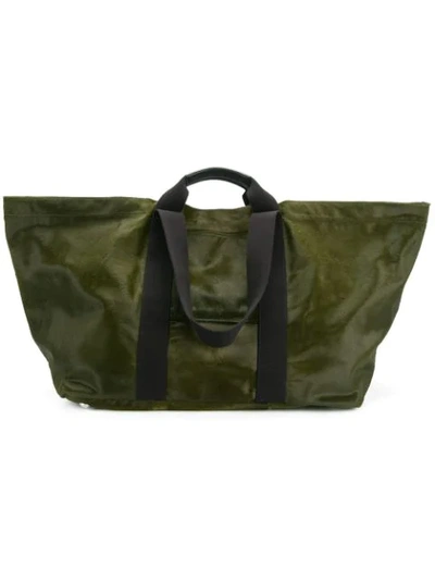 Shop Holland & Holland Oversized Weekend Holdall In Green