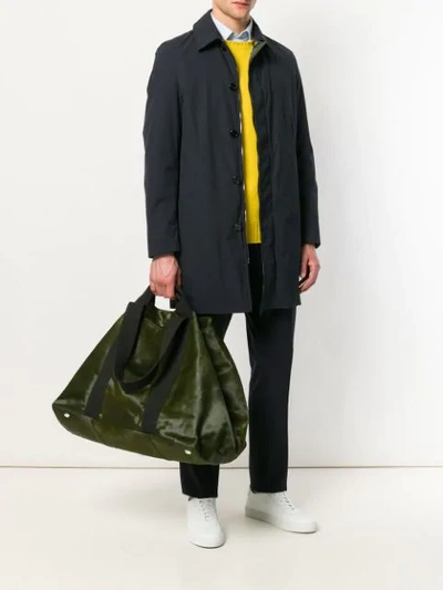 Shop Holland & Holland Oversized Weekend Holdall In Green
